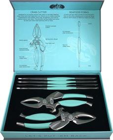 img 4 attached to 🔧 Seafood Tool Set - Toadfish Crab & Lobster - Includes 2 Shell Crackers/Cutters & 4 Seafood Forks/Picks