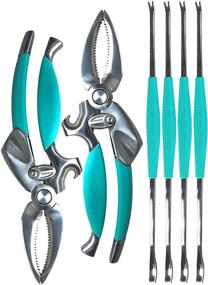 img 2 attached to 🔧 Seafood Tool Set - Toadfish Crab & Lobster - Includes 2 Shell Crackers/Cutters & 4 Seafood Forks/Picks