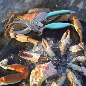 img 1 attached to 🔧 Seafood Tool Set - Toadfish Crab & Lobster - Includes 2 Shell Crackers/Cutters & 4 Seafood Forks/Picks