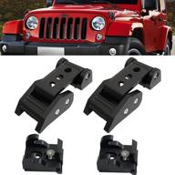 🔒 artswithly stainless steel black hood latches catch kit for jeep wrangler jk/jku 2007-2018 & jl/jlu 2018-2020 - easy installation, no drilling required - pair logo