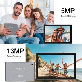img 1 attached to 📱 High-Performance 10 Inch Android Tablet 2021 with Octa-Core Processor, 2GB RAM, and 32GB ROM - Gray, 13MP Camera, Bluetooth 5.0, 2.4G&5G Wi-Fi, GPS, Metal Body Included