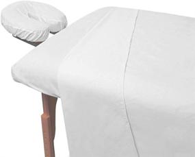 img 1 attached to 🛏️ 12-Piece Small Massage Table Flat Draw Sheets - 54x72 Inch, 130TC, Breathable, Durable Cotton Blend - Ideal for Massage Centers, Spas, Nursing Homes, Medical Facilities, Chiropractors - Atlas