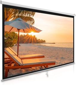 img 4 attached to 🎥 Enhance Your Home Theater Experience with the PyleHome PRJSM1006 100-inch Manual Pull Down Projector Screen