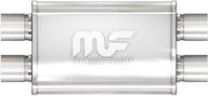🔊 magnaflow 4x9 oval dual/dual performance muffler exhaust 11385 - straight-through, 2.25in inlet/outlet, 20in length, satin finish - classic deep exhaust sound logo