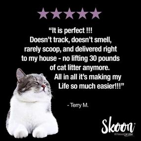 img 2 attached to 🐱 Skoon All-Natural Cat Litter - Lightweight, Non-Clumping, Low-Maintenance, Eco-Friendly - Absorbs, Locks & Seals Liquids for Optimal Odor Control. Natural Lavender-Scented