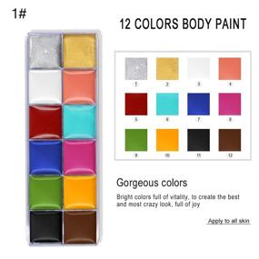 img 3 attached to Vibrant 24-Color Body Paint: Cosmetics for Face and Body Painting, Artistic Makeup, Cosplay, Party, Flash Tattoos - Multicolored Pigments in Oil-based Formula