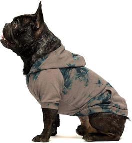 img 2 attached to Fitwarm кофта для щенков с капюшоном Tie-Dye Pet Hoodie Puppy Sweatshirt с карманом, кошачья куртка с капюшоном для собак, зимняя одежда Sweatshirt, Hooded Coat Cat Jacket Apparel