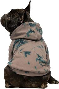 img 3 attached to Fitwarm кофта для щенков с капюшоном Tie-Dye Pet Hoodie Puppy Sweatshirt с карманом, кошачья куртка с капюшоном для собак, зимняя одежда Sweatshirt, Hooded Coat Cat Jacket Apparel