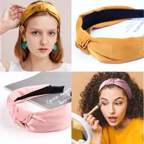 img 3 attached to 👩 10-Pack TOBATOBA Solid Color Wide Knot Headbands for Women - Stylish and Elastic Hair Accessories