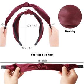 img 1 attached to 👩 10-Pack TOBATOBA Solid Color Wide Knot Headbands for Women - Stylish and Elastic Hair Accessories