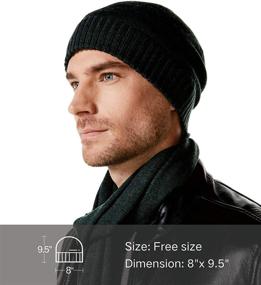 img 3 attached to 🧢 EU REKA 100% Merino Wool Beanie Hat for Men - Optimal Skullies Watch Cap