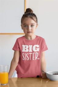 img 2 attached to Sister Announcement Toddler Shirts: Promoted Girls' Clothing Collection featuring Tops, Tees & Blouses