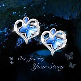 img 2 attached to Hypoallergenic Butterfly Earrings: Stylish Sterling Silver Jewelry for Sensitive Girls