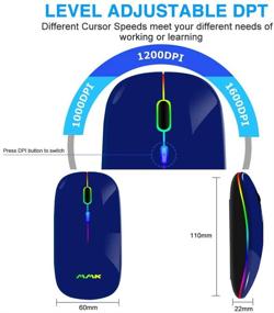 img 1 attached to Беспроводная Bluetooth-мышь для ноутбука. Аксессуары и периферийные устройства для компьютера.