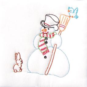 img 2 attached to Jack Dempsey Stamped Blocks Pkg Snowman