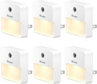 🌙 govee dusk to dawn night light, plug-in, soft warm white led night light for bathroom, bedroom, hallway, kitchen, stairs, energy efficiency, glare-free, compact, pack of 6 logo