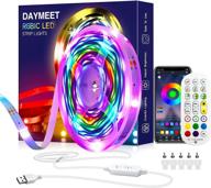 🌈 33ft daymeet rgbic dreamcolor led strip lights for bedroom - sync with music, bluetooth app control & ir remote - rainbow led lights for room, kitchen, party - usb powered логотип