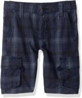 👖 stylish fashion plaid cargo clothing and shorts for boys by wrangler authentics logo
