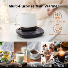 img 1 attached to Ingecafea Coffee Mug Warmer for Desk Use - Upgraded Version with 4 Temperature Settings, 4-Hour ☕ Auto Shut Off, Waterproof Design - Ideal Gift for Christmas. Keep Your Coffee, Milk, and Tea Hot!