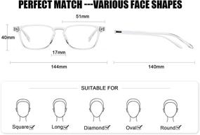 img 1 attached to 👓 Pack of 2 Blue Light Blocking Glasses for Men & Women - Fashionable Reading/Computer Glasses, Nerd Eyeglasses to Relieve Eye Strain