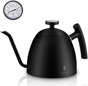 img 4 attached to ☕ Soulhand Pour Over Kettle: Black Gooseneck Water Kettle with Thermometer for Induction Cooker - 51oz/1500Ml