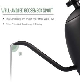 img 3 attached to ☕ Soulhand Pour Over Kettle: Black Gooseneck Water Kettle with Thermometer for Induction Cooker - 51oz/1500Ml