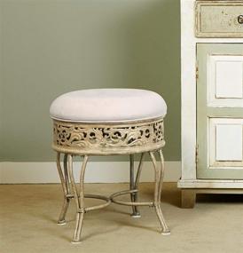 img 4 attached to Hillsdale Villa Vanity Stool Antique