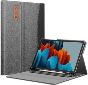 img 4 attached to 📱 Fintie Case for Samsung Galaxy Tab S7 11'' 2020: Slim Gray Cover with S Pen Holder & Multiple Angle Portfolio for Business Professionals