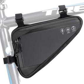 img 4 attached to 🚲 Enhance Your Bike's Storage with WOTOW Water Resistant Reflective Triangle Handlebar Top Tube Bag: Ideal for Mountain and Road Bikes