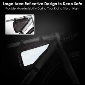 img 1 attached to 🚲 Enhance Your Bike's Storage with WOTOW Water Resistant Reflective Triangle Handlebar Top Tube Bag: Ideal for Mountain and Road Bikes