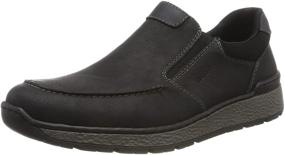 img 4 attached to Stay Stylish and Comfy with Rieker Herbst Winter Loafers Black Men's Shoes