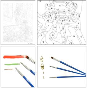 img 1 attached to 🎨 BAISITE DIY Paint by Numbers for Adults: Unleash Your Inner Artist with 16"Wx20"L Canvas Pictures Drawing Paintwork Kit Including Paintbrushes, Acrylic Pigment for Beginners - 573