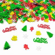 🎄 christmas party table scatters decoration - gitter confetti sprinkles for winter wonderland santa festive party supplies - metallic foil - 45g (1.6oz), 1100pcs логотип