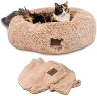 🐾 ultra plush calming pet bed by pet craft supply - premium comfort blanket included - ideal medium dog bed, small dog bed, cat bed, puppy bed logo