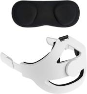 🎧 seltureone head strap for oculus quest 2 - comfortable adjustable strap with head cushion and vr lens protection - black logo