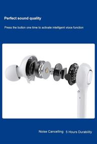 img 4 attached to Headphones Cancelling Waterproof Compatible Smartphones Headphones