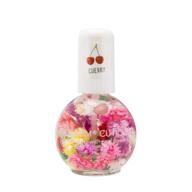 🌸 ароматное масло для кутикулы "цветущая" (0.42 унции) - с добавлением настоящих цветов - сделано в сша (вишня) логотип