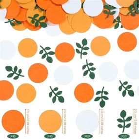 img 3 attached to 🍊 200 Pieces Little Cutie Baby Shower Confetti Sprinkle: Orange Baby Shower Confetti with Eucalyptus Decorations - Hey Cutie Citrus Tangerine Themed Table Scatter Confetti for Baby Shower Table Supplies