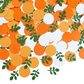 img 4 attached to 🍊 200 Pieces Little Cutie Baby Shower Confetti Sprinkle: Orange Baby Shower Confetti with Eucalyptus Decorations - Hey Cutie Citrus Tangerine Themed Table Scatter Confetti for Baby Shower Table Supplies