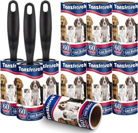 img 4 attached to 🐾 [Extra Sticky] 10 Pack Lint Rollers with 3 Handles: Powerful Pet Hair Remover (600 Sheets/10 Refills) - Perfect for Clothes, Furniture &amp; More