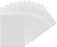 100 pack of crystal clear cellophane/selfseal bags (5''x7'') for bakery, snacks, candles, soap, cookies, jewelry, cards - recloseable and resealable logo