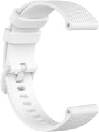 📿 white silicone wristband sports straps bracelet for garmin venu, vivomove3, vivomove luxe, vivomove style, vivomove hr, vivoactive3 music, forerunner 55/245music/645music logo