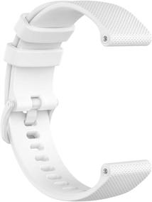 img 4 attached to 📿 White Silicone Wristband Sports Straps Bracelet for Garmin Venu, vivomove3, vivomove Luxe, vivomove Style, vivomove HR, vivoactive3 Music, forerunner 55/245music/645music