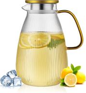 🥤 jiaqi glass pitcher with lid for beverages логотип