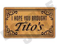 tito's indoor/front door mats - non-slip rubber backing, machine washable, 29.5"(w) x 17.7"(l) - perfect for home decor! логотип