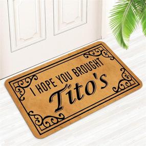 img 2 attached to Tito's Indoor/Front Door Mats - Non-Slip Rubber Backing, Machine Washable, 29.5"(W) X 17.7"(L) - Perfect for Home Decor!