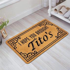 img 3 attached to Tito's Indoor/Front Door Mats - Non-Slip Rubber Backing, Machine Washable, 29.5"(W) X 17.7"(L) - Perfect for Home Decor!