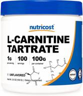 💪 порошок nutricost l-карнитин тартрат: повышение энергии и поддержка снижения веса - 100 г, 100 порций logo
