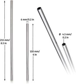 img 1 attached to 🌱 Reusable Stainless Steel Straws Set: 8 Metal Straws with Cleaner Brush and Case - 2 Sizes - Dishwasher Safe, Eco-Friendly Straws by LIVAIA