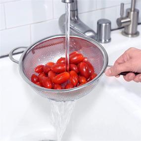 img 2 attached to Oggi Perforated Stainless Colander Soft Grip